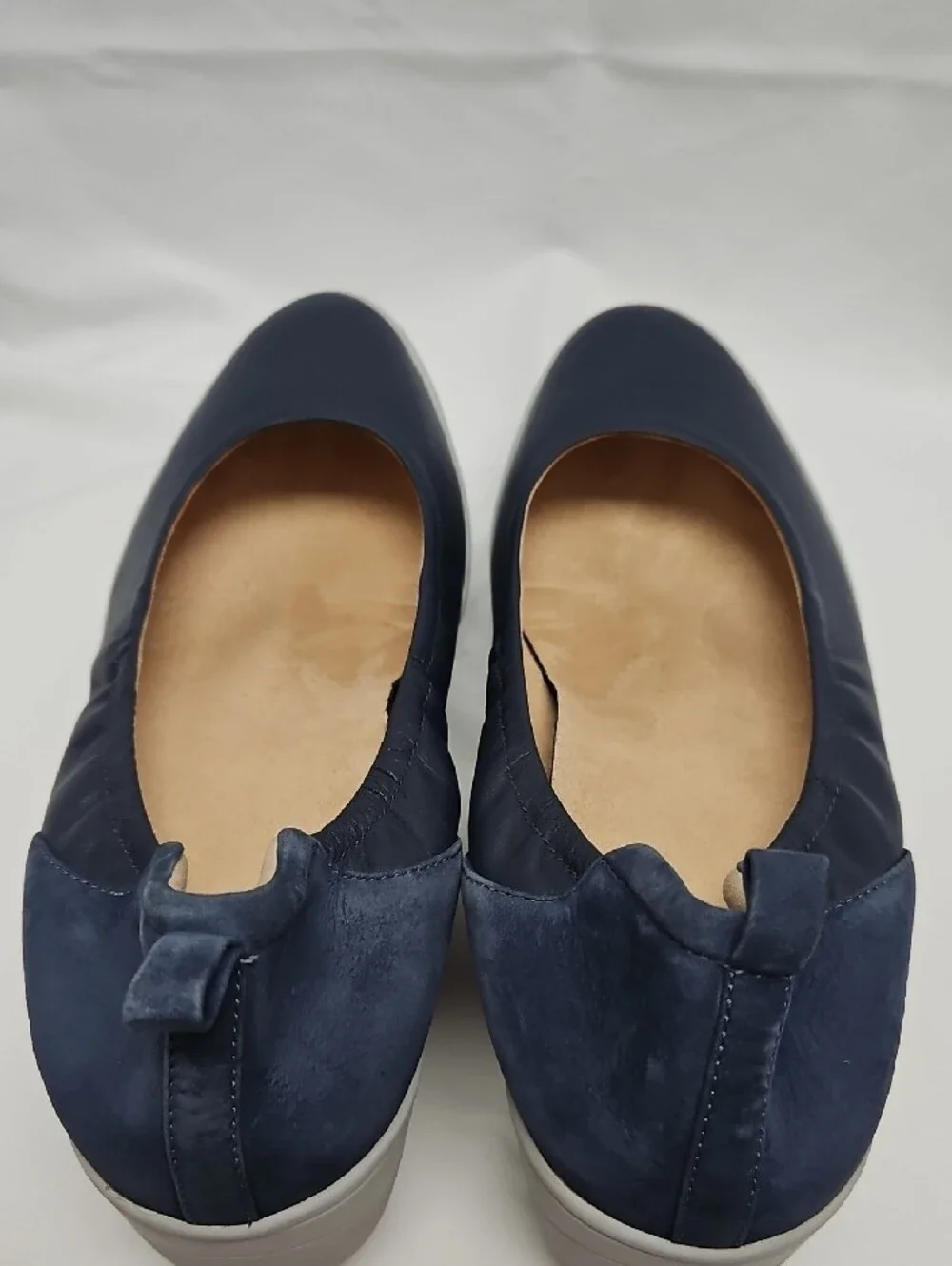 Vionic Jacey Womens 11 Navy Leather Suede Slip On Wedge Sneakers Comfort Shoes